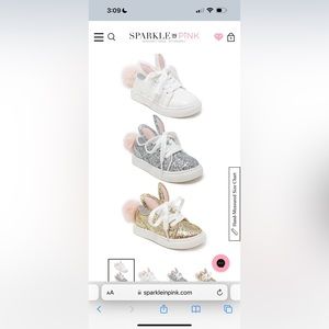 New Bunny Sneakers for Easter, white, size 5 Toddler